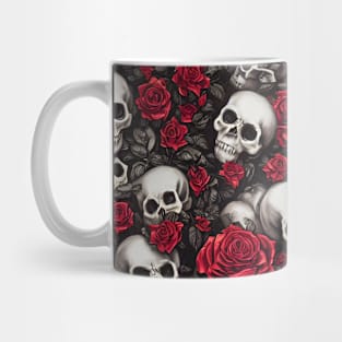 Rose And Skull Pattern Mug